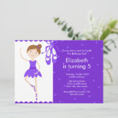 Brunette Danse de ballet Invitation d'anniversaire (Debout devant)