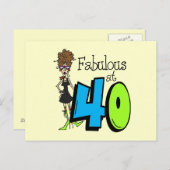 Brunette Fabulous, op 40 oktober Briefkaart (Voorkant / Achterkant)