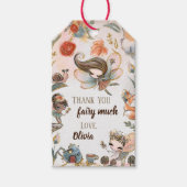Brunette Fairy Birthday Party Favor Gift Labels Cadeaulabel (Voorkant)