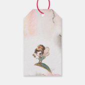Brunette Fairy Birthday Party Favor Gift Labels Cadeaulabel (Achterkant)