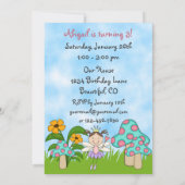 Brunette Fairy Princess et Frog Invitation d'anniv (Dos)