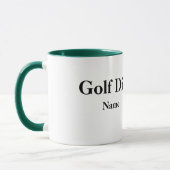 Brunette Femme Golfeuse Mug (Gauche)