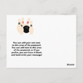 Brunette Girl Bowling Merci d'anniversaire Carte p (Dos)