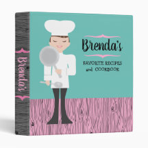 Brunette girl chef gepersonaliseerde kinder recept