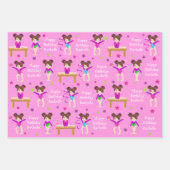 Brunette Gymnast Wrapping Paper Sheets (Voorkant 2)
