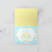 Brunette Hair Boy Pool Party Bash Bedankkaart (Binnen)