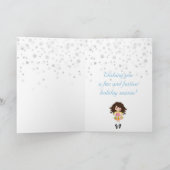 Brunette Irish Dancer Winter Kerstfeestdag Kaart (Binnen)