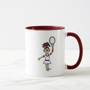 Brunette Joueuse de Tennis Mug