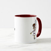 Brunette Joueuse de Tennis Mug (Devant droit)
