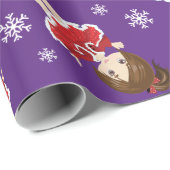 Brunette Kerstdaner Cadeaupapier (Rol Hoek)