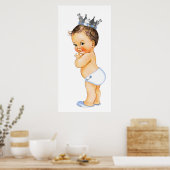 Brunette Little Prince Baby shower Poster (Keuken)