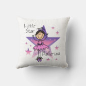 Brunette Little Star Ballerina Kussen (Achterkant)