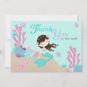 Brunette Mermaid Bedankt (Voorkant)