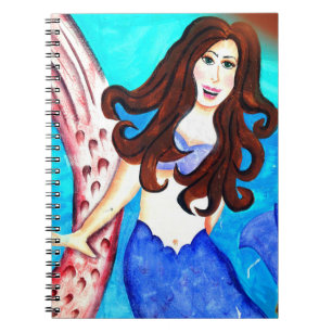 brunette mermaid notebook notitieboek