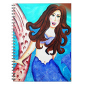 brunette mermaid notitieboek (Voorkant)