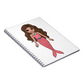 Brunette Mermaid Notitieboek (Rechterzijde)