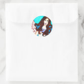 brunette mermaid sticker (Tas)
