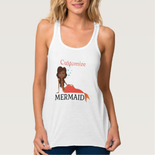 Brunette Mermaid tonnerre-anse Débardeur