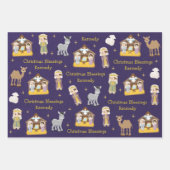 Brunette Natitivity Scene Inpakpapier Vel (Voorkant 3)