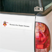 Brunette Nurses Super Hero Sticker (Sur camion)