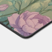 Brunette Pin-Up Pastel Bloemen Bureaumat (Hoek)