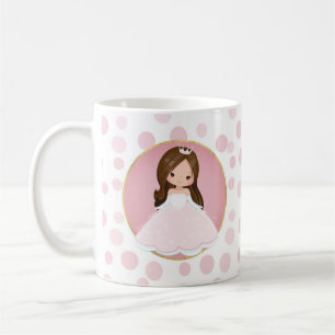 Brunette Pink Princess Koffiemok