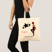 Brunette Pom Squad in Black & Red Tote Bag (Voorkant (product))