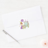 Brunette Princess Ronde Sticker (Envelop)