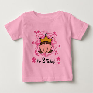 Brunette Princesse 2e Anniversaire Tshirts et cade