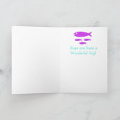 Brunette Purple Sirène Bonne Carte d'Anniversaire (Intérieur)