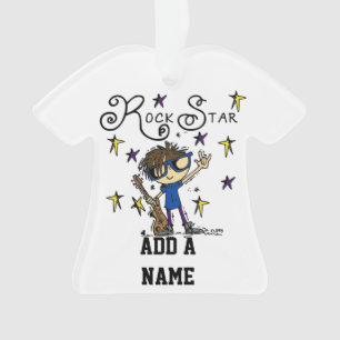 Brunette Rock Star Ornament