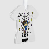 Brunette Rock Star Ornament (voorkant)