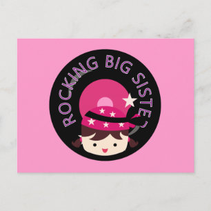 Brunette Rocking Big Sister Briefkaart