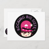 Brunette Rocking Big Sister Briefkaart (Voorkant / Achterkant)