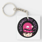 Brunette Rocking Big Sister Sleutelhanger (Voorkant)