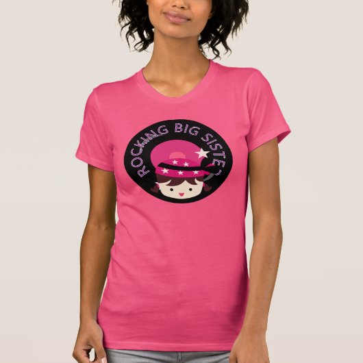 Brunette Rocking Big Sister T-shirt (Voorkant)