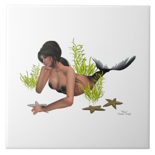 Brunette Sirène Avec Carreaux En Céramique Starfis (Devant)