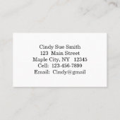 Brunette Sirène avec Carte de visite de poisson St (Dos)