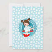 Brunette Spa Fête Filles Anniversaire Invitation (Dos)