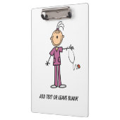 Brunette Vrouw Nurse 2 klembord (Links)