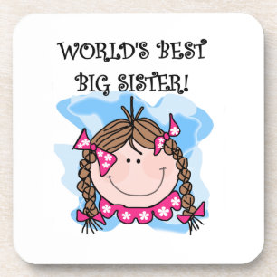 Brunette World's Best Big Sister Gifts Drankjes Onderzetter