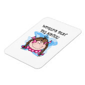 Brunette World's Best Big Sister Gifts Magneet (Linkerzijde)