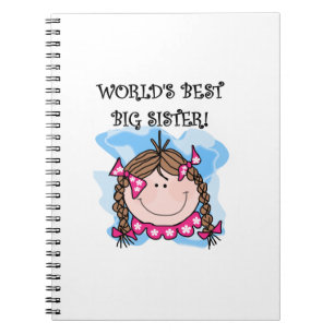 Brunette World's Best Big Sister Gifts Notitieboek