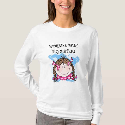 Brunette World's Best Big Sister Tshirts and Gifts (Devant)