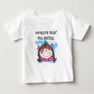 Brunette World's Best Big Sister Tshirts and Gifts
