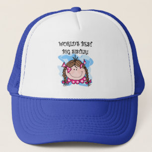 Brunette World's Best Big Sister Tshirts and Gifts Trucker Pet