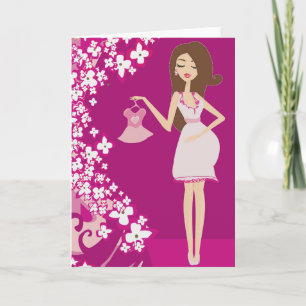 brunette zwangere vrouw aankondiging