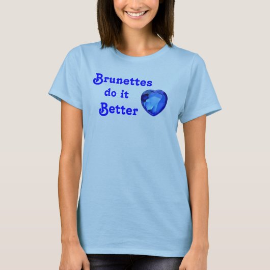 Brunettes doen het beter t-shirt (Voorkant)