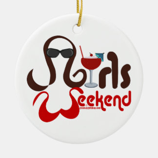 Brunettes in Bikinis - Meisjes Weekend Fun! Keramisch Ornament