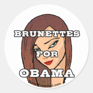 Brunettes pour autocollants Obama